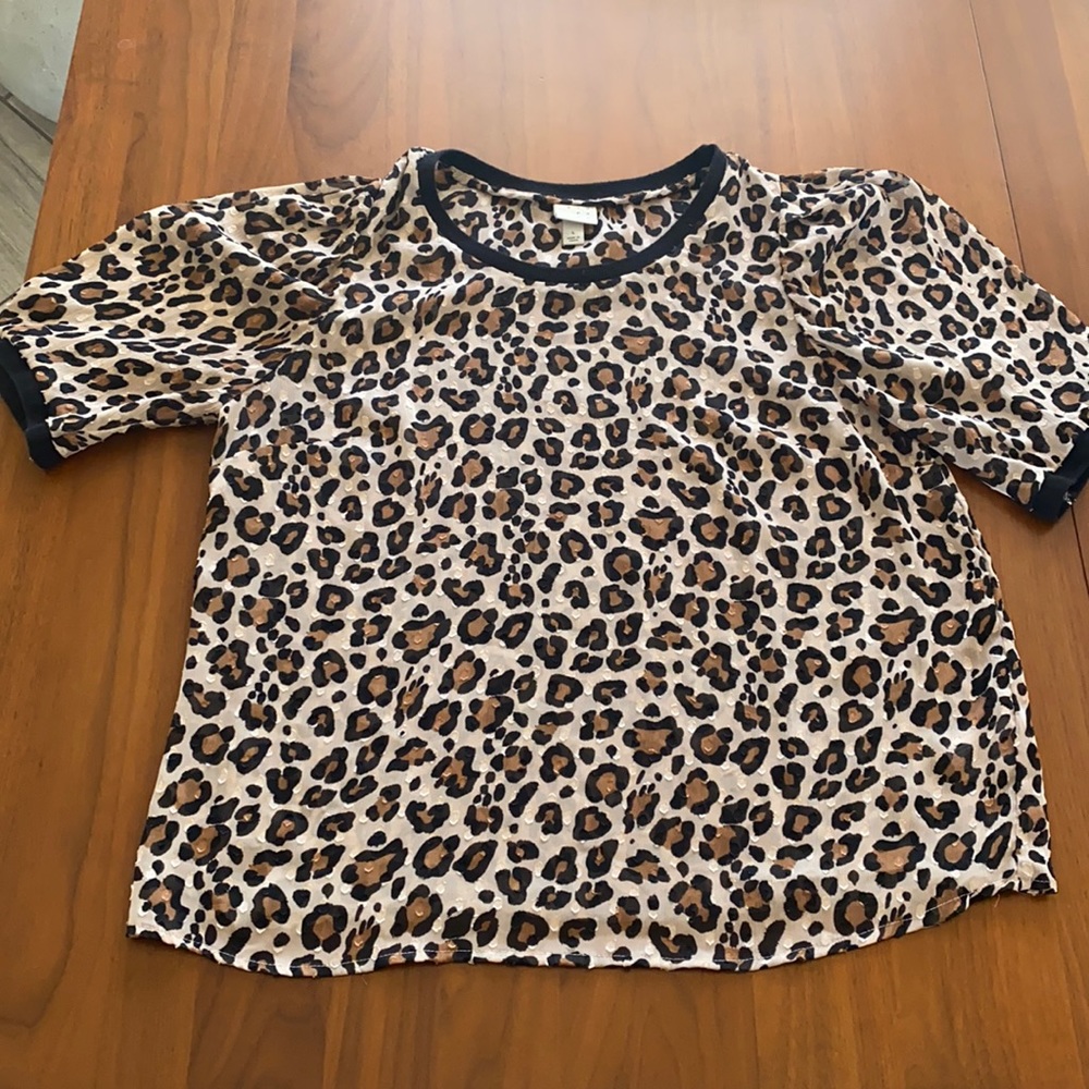 Sheer leopard top